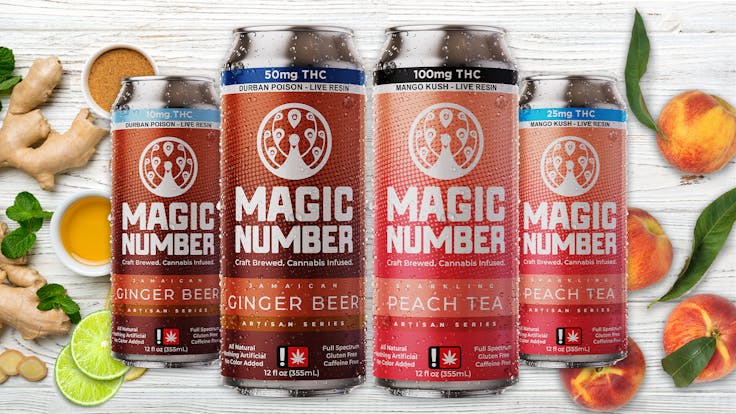 Ginger Beer and Peach Tea. Craft brewed and cannabis infused.