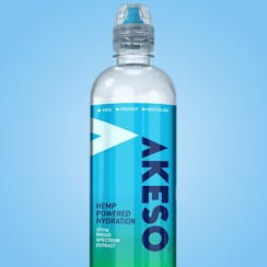 Akeso CBD Water. Hemp Powered Hydration for Mind and Body™ logo