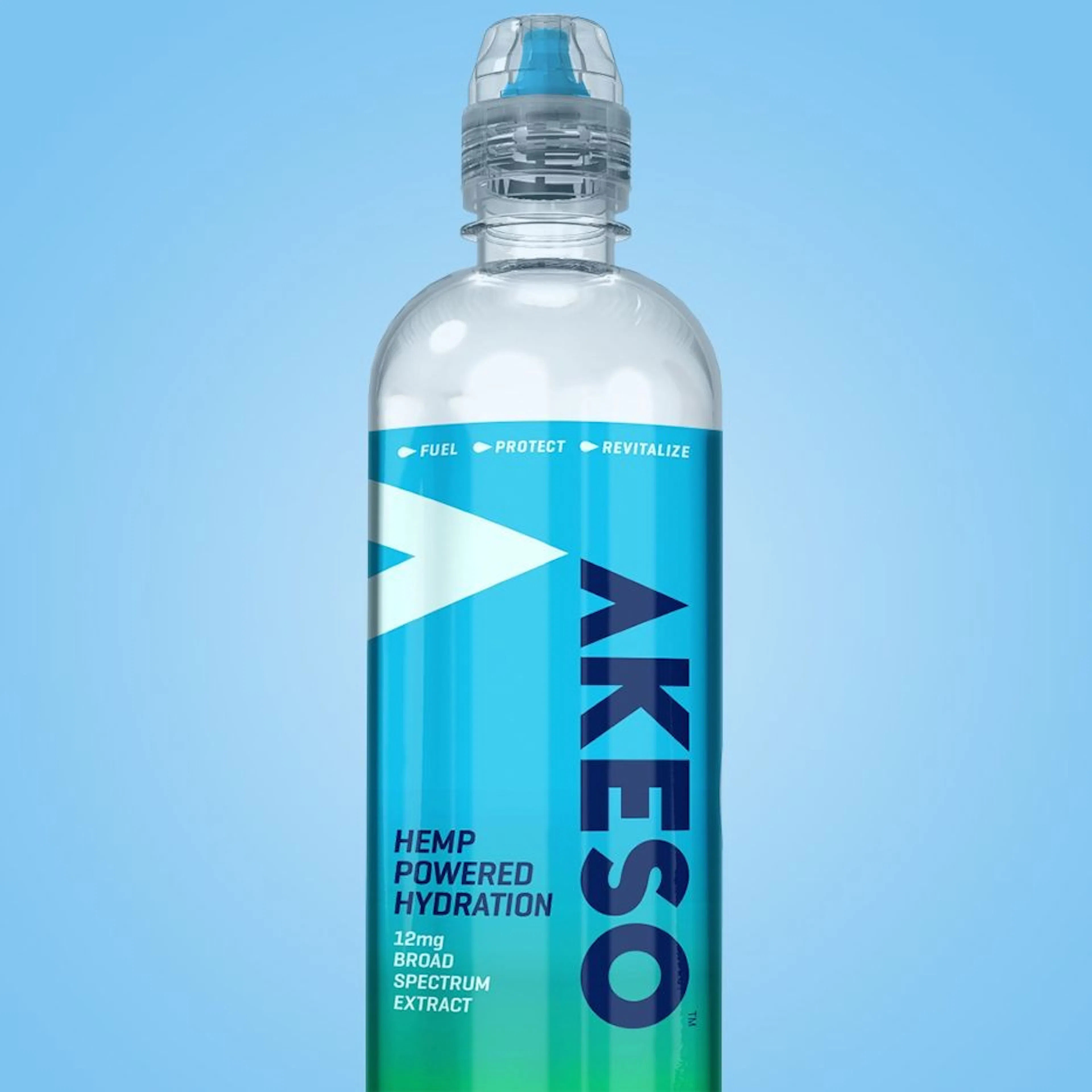 Akeso CBD Water. Hemp Powered Hydration for Mind and Body™ logo