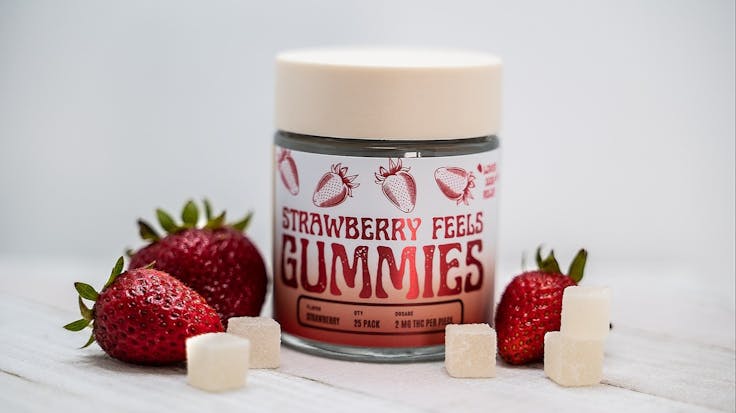 Our 2 mg microdose Strawberry Feels gummies are perfect when you only want a small dose of THC!