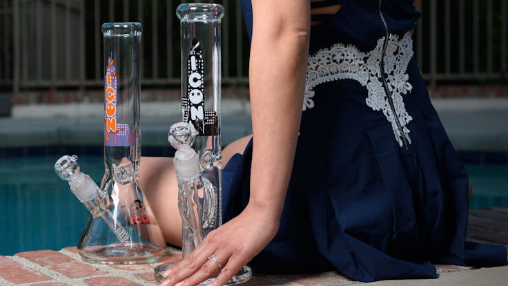 Heavy 9mm Beaker Bongs, by ICON Glass