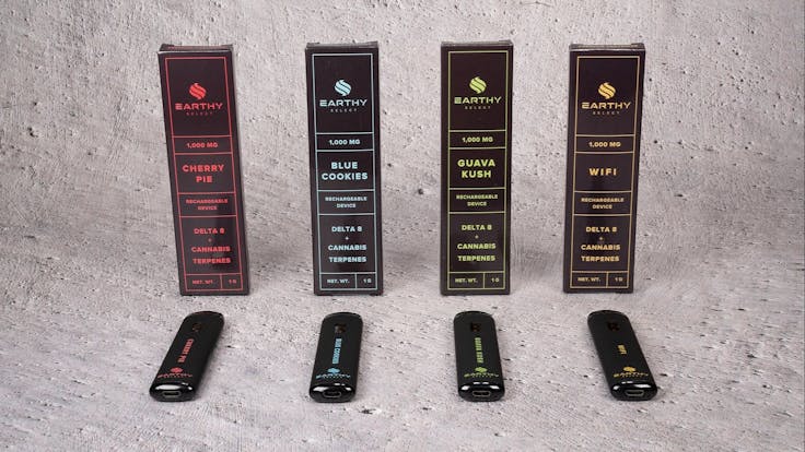 ⚡️Earthy Select Rechargeable Delta-8 THC Vape Pens. Packed with Delta-8 THC and cannabis terpenes.