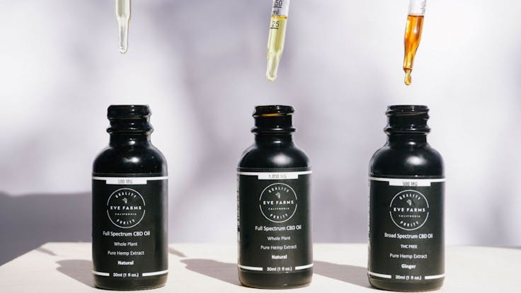 A choice of CBD oils, full and broad-spectrum included.