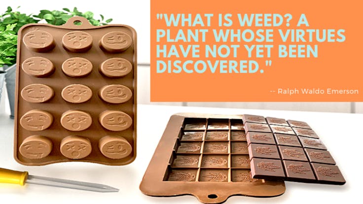 Delicious CBD treats would look better with these hemp leaf designs and funny emojis!