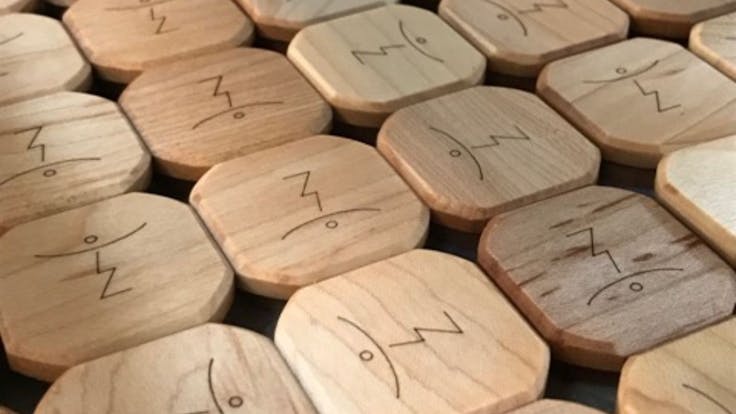 The Finishing Grinder is offered in your choice of three sustainable wood types.