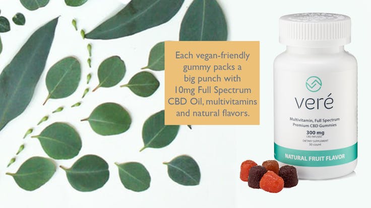 There are no artificial colors, flavors or sweeteners in these vegan-friendly, CBD Infused Gummies.