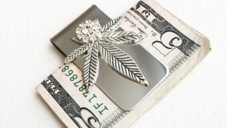 Mens Wedding Moneyclip Cannabis