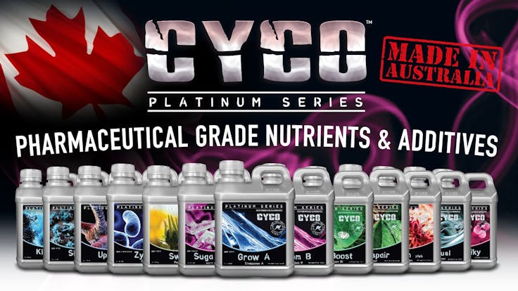 Cyco Flowers' Platinum Series pharmaceutical grade, premium plant nutrients and additives