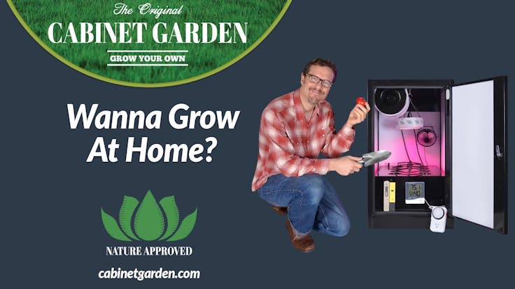 The perfect size for clones and seed starters. Cabinet Garden's Small is a great way to get growing.