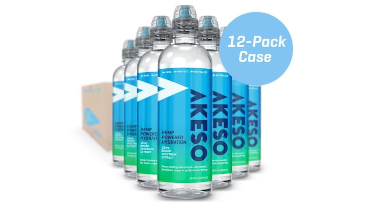 Case of 12, 16.9 fl oz/ 500 ml bottles. 12mg organic broad spectrum CBD, CBDA, and CBG + electrolyte