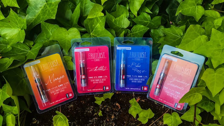 Fruit Lust Oil - .5g, 1g - Mango, Zkittlez, Blue Razz, Strawberry Lemonade - Jupiter CCell Cartridge