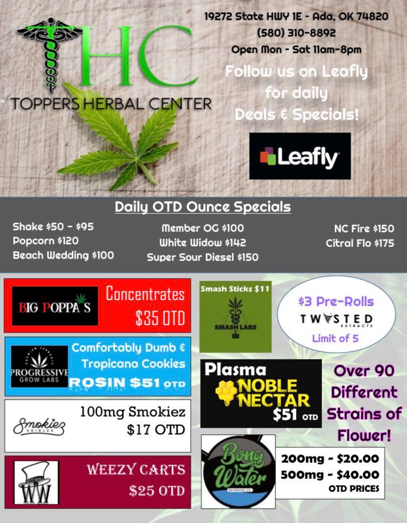 Toppers Herbal Center Ada, OK Dispensary Leafly