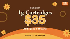 Legend Cartridges $35 Sunday–Thursday image