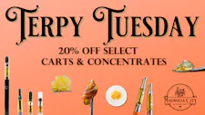 Terpy Tuesday! 20% Off Cartridges and Concentrates image
