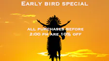 Early Birds-All sales before 2:00pm-10% off image