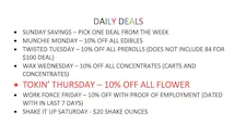 Tokin' Thursdays - 10% off all flower image