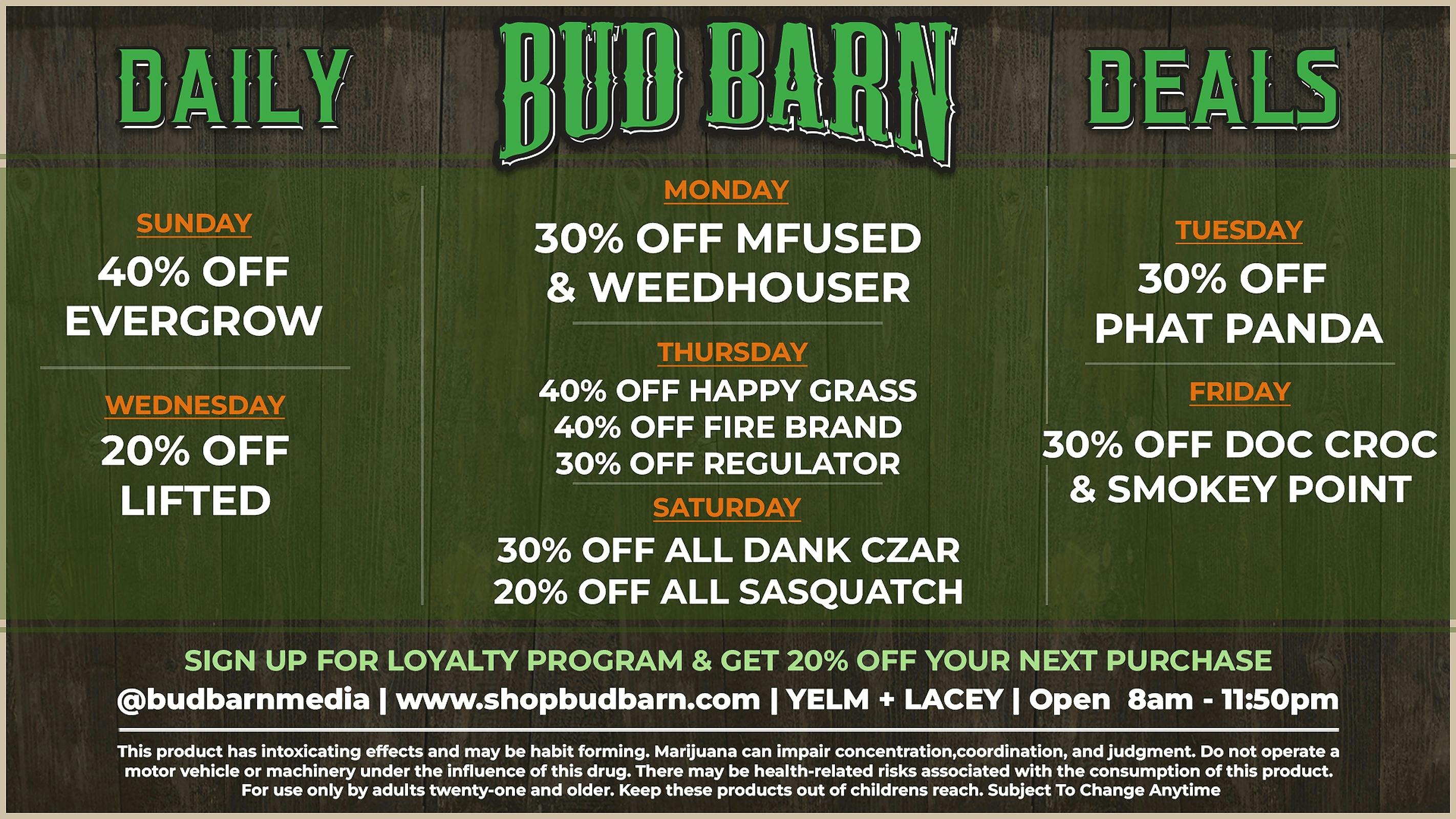 Bud Barn Yelm Yelm, WA Dispensary Leafly