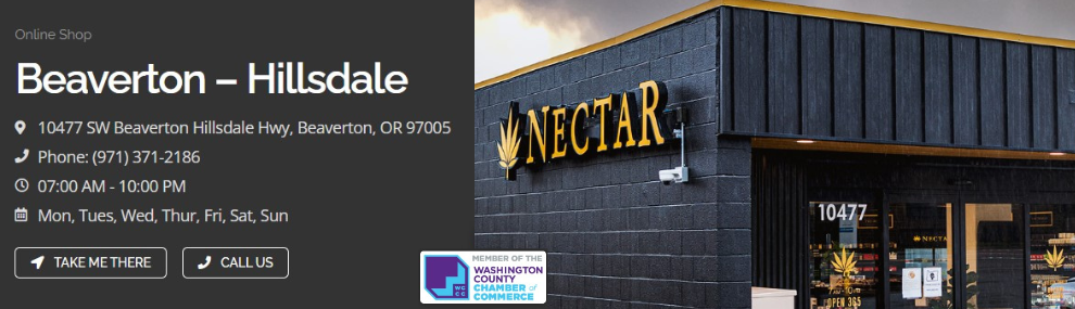Nectar Beaverton Beaverton Hillsdale Hwy Dispensary Menu, Reviews