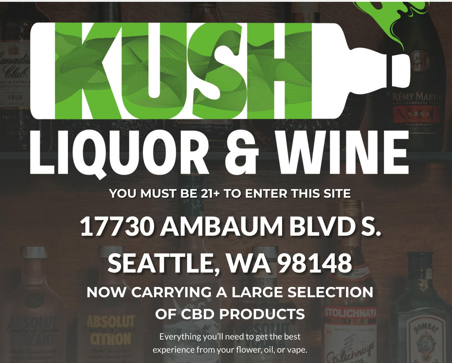 Kush Liquor & Wine CBD Store CBD store in Seattle, WA Leafly