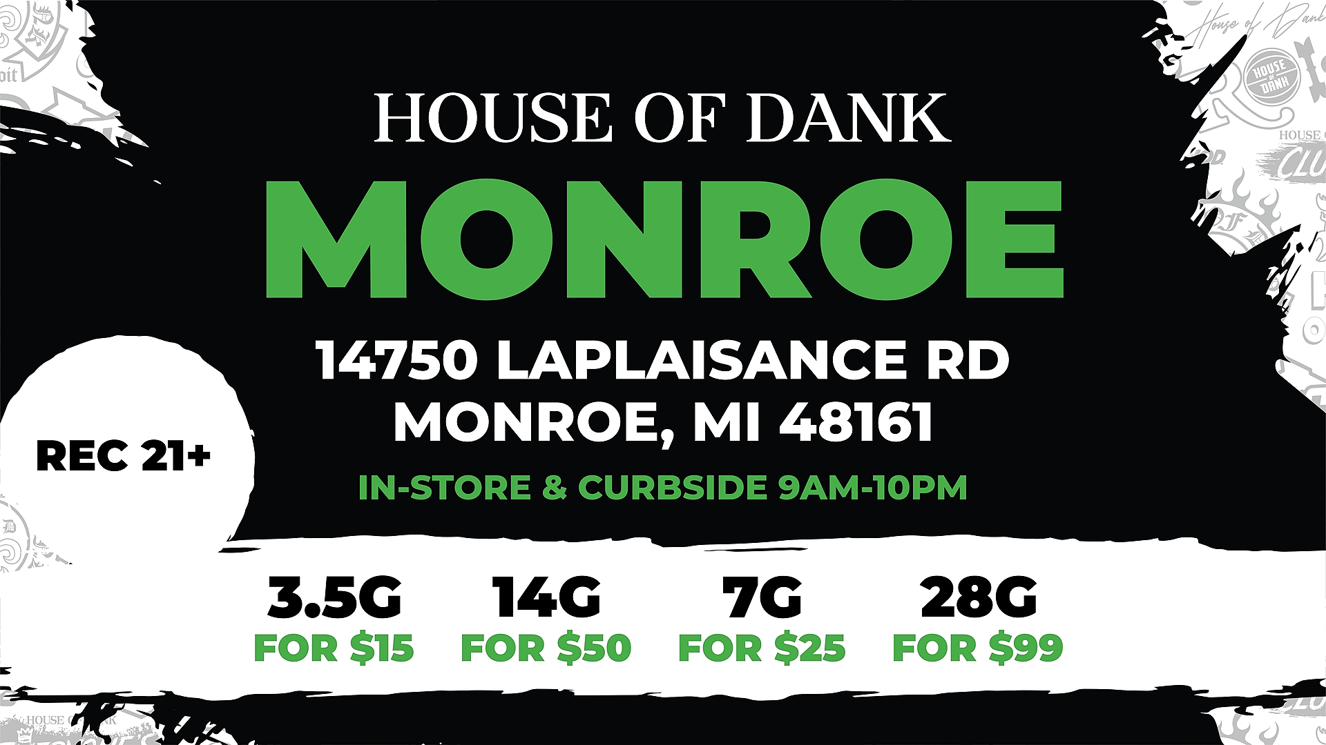 House of Dank Recreational Cannabis Monroe Dispensary Menu, Reviews