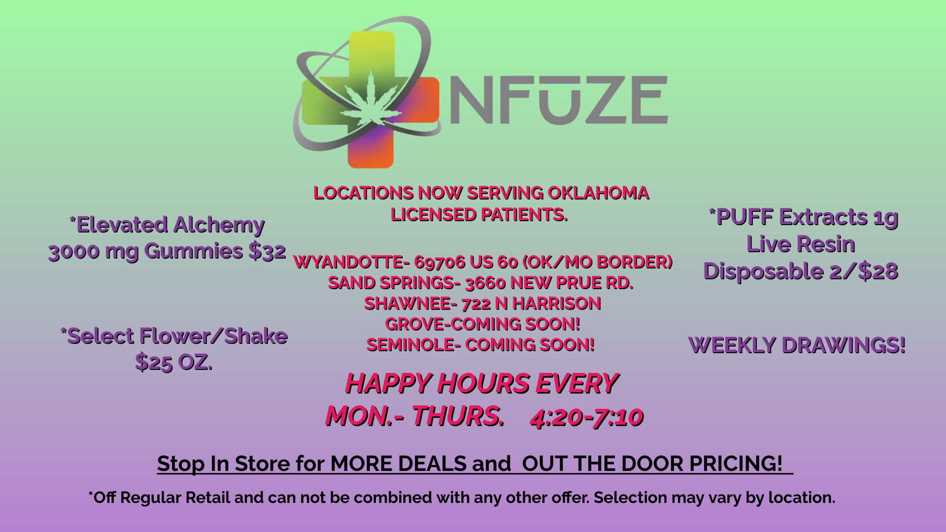 NFUZE Dispensary Wyandotte OK Dispensary Leafly