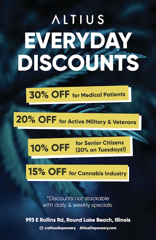 Altius Dispensary Round Lake Beach Dispensary Menu, Reviews & Photos