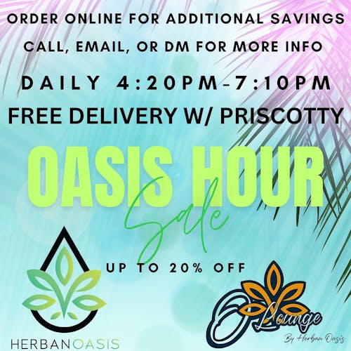HERBAN OASIS APOTHECARY FREE DELIVERY W/ PRISCOTTY Dispensary Menu, Reviews & Photos