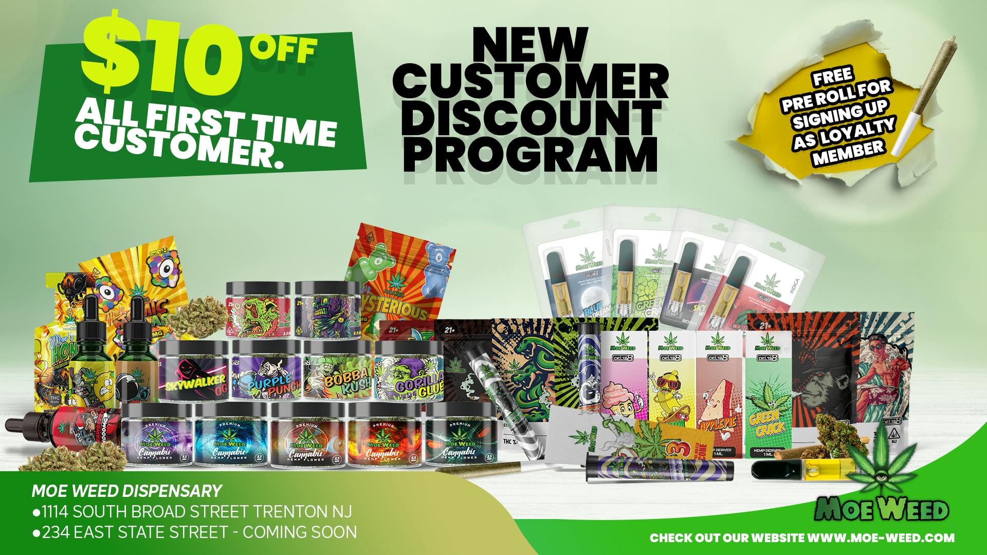 Moe Weed CBD store in Trenton, NJ Leafly