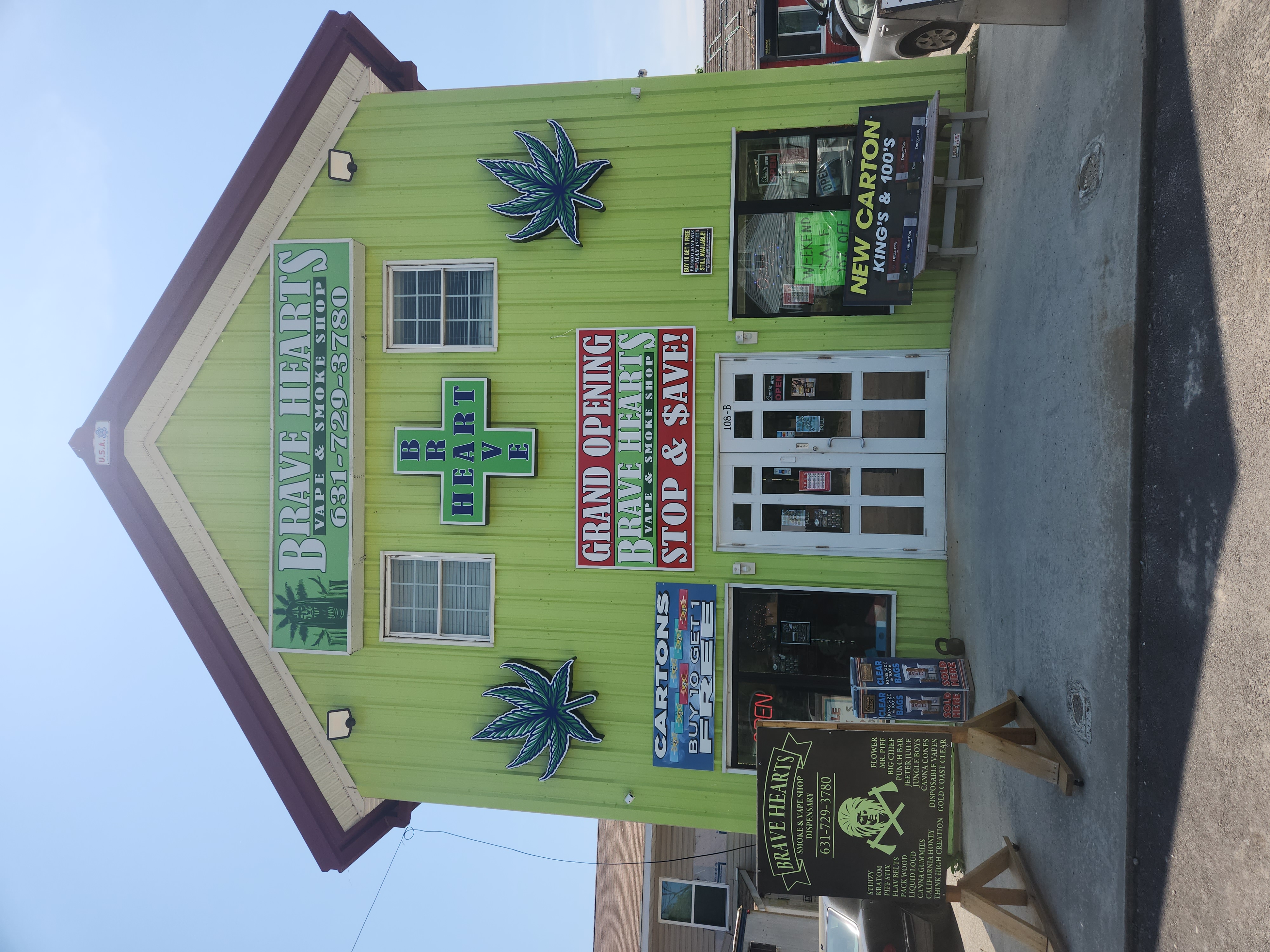 Brave Hearts Smoke and Vape Dispensary Mastic Dispensary Menu