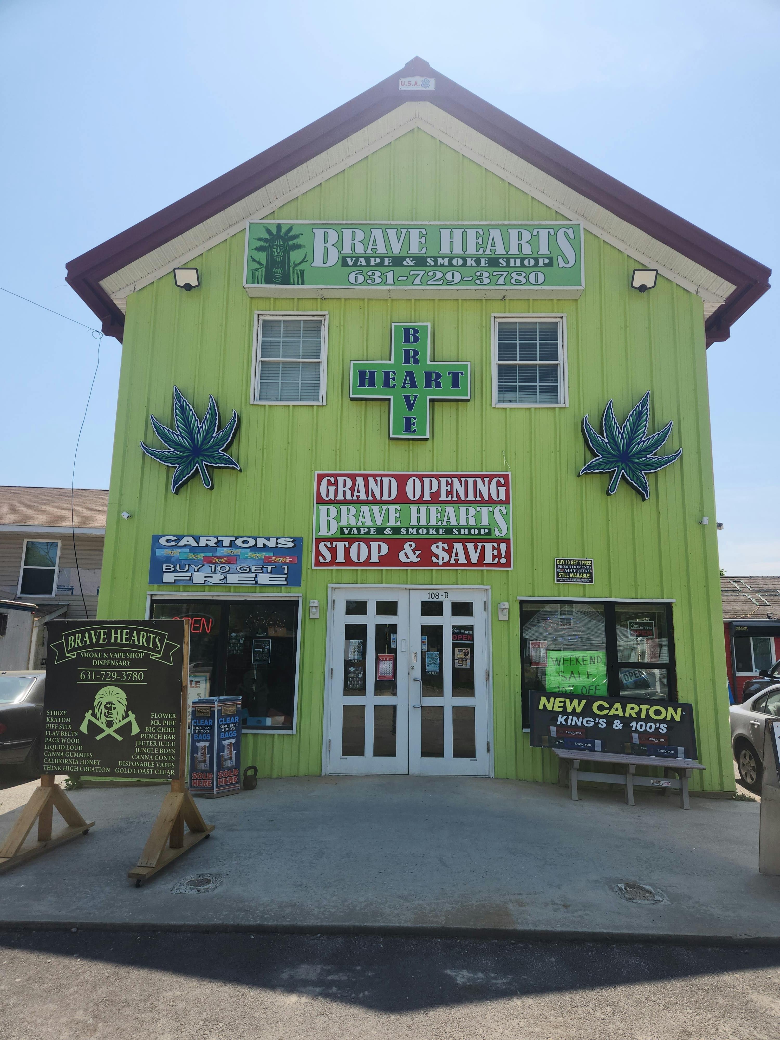 Brave Hearts Smoke and Vape Dispensary Mastic Mastic, NY Dispensary