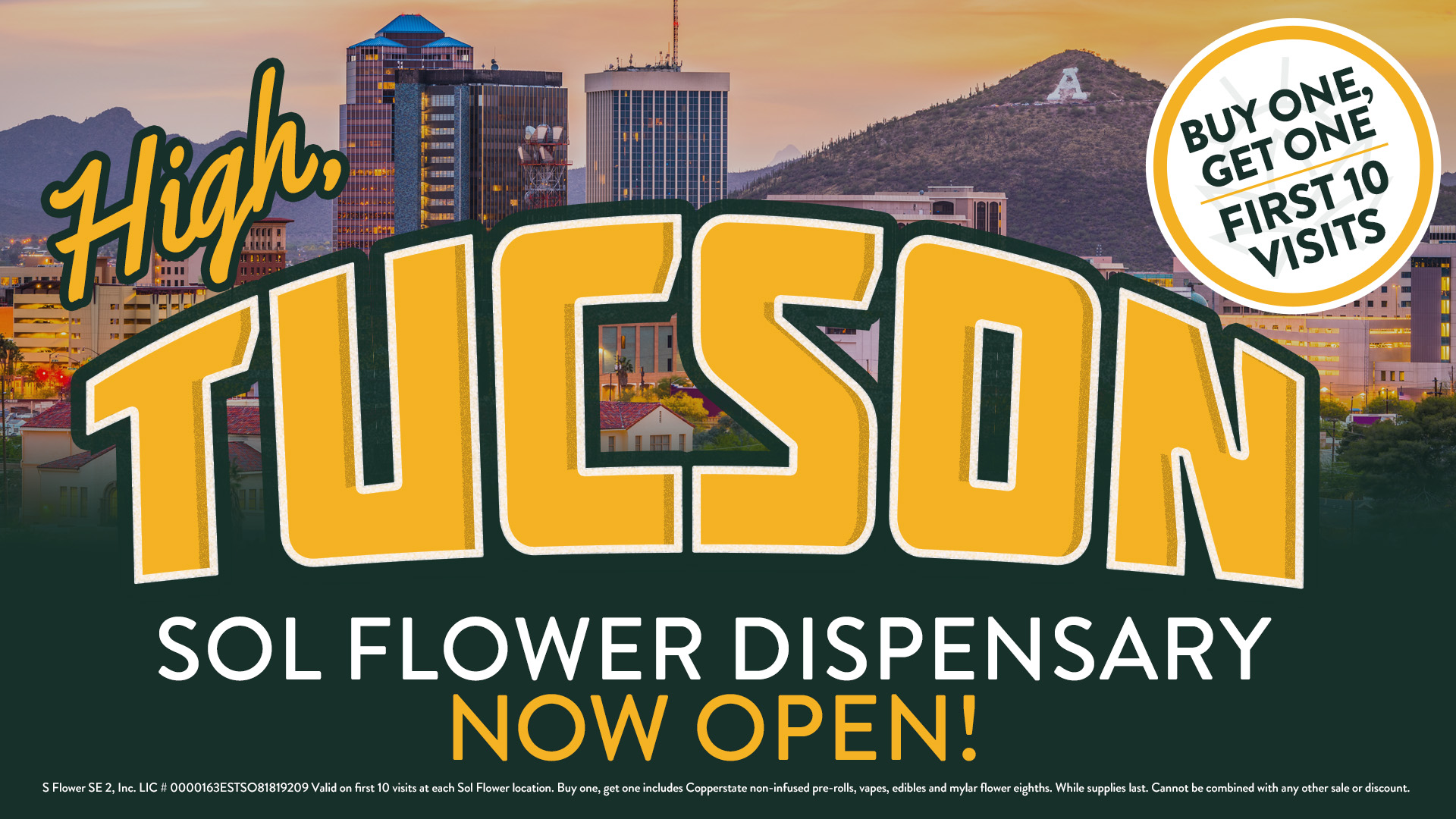 Sol Flower South Tucson NOW OPEN! Dispensary Menu, Reviews & Photos