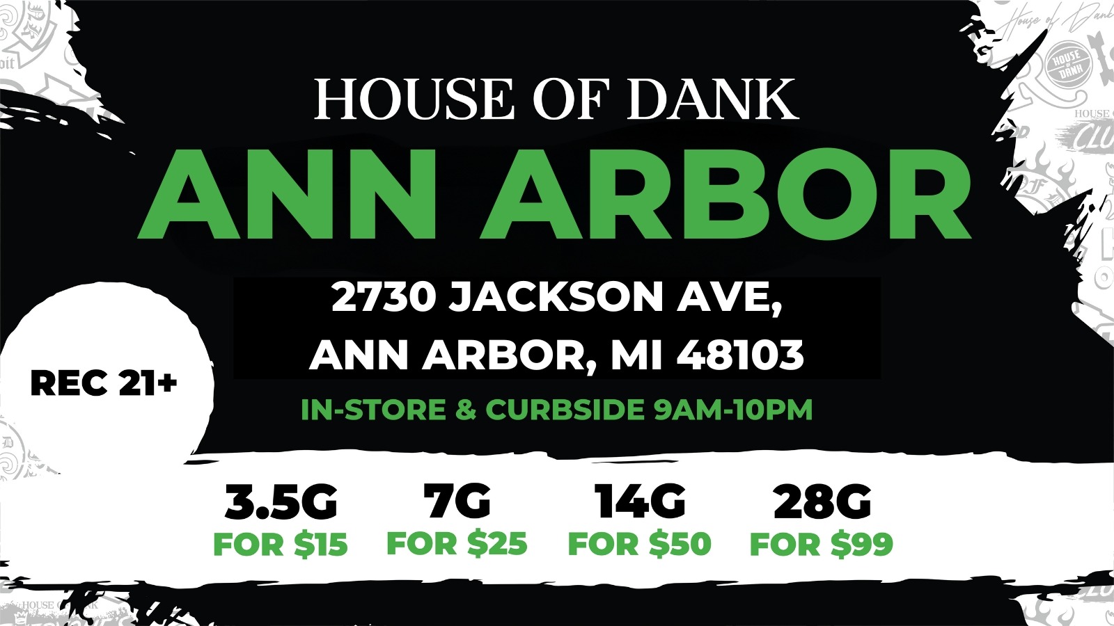 House of Dank Recreational Cannabis Ann Arbor Dispensary Menu