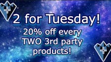 2 for Tuesday-20% off any *TWO* 3rd party products image