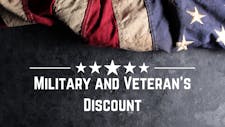 MIlitary and Veteran's Discount image