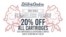 Flameless Fridays | 20% Off All Vape Carts Weekly! image