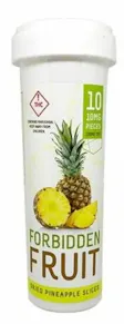 Product image for Forbidden Fruit Dried Pineapple Slices 100mg 10-pack