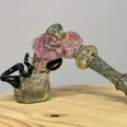 Strawberry John Fume and Color Sidecar 8" Bubbler