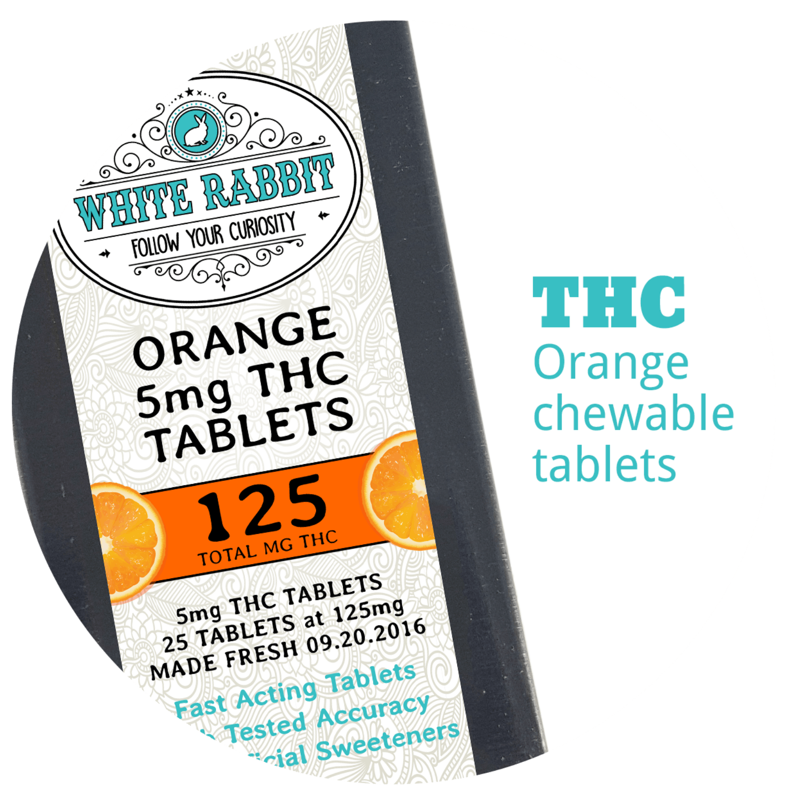 White Rabbit THC Orange Chewable Tablets Leafly