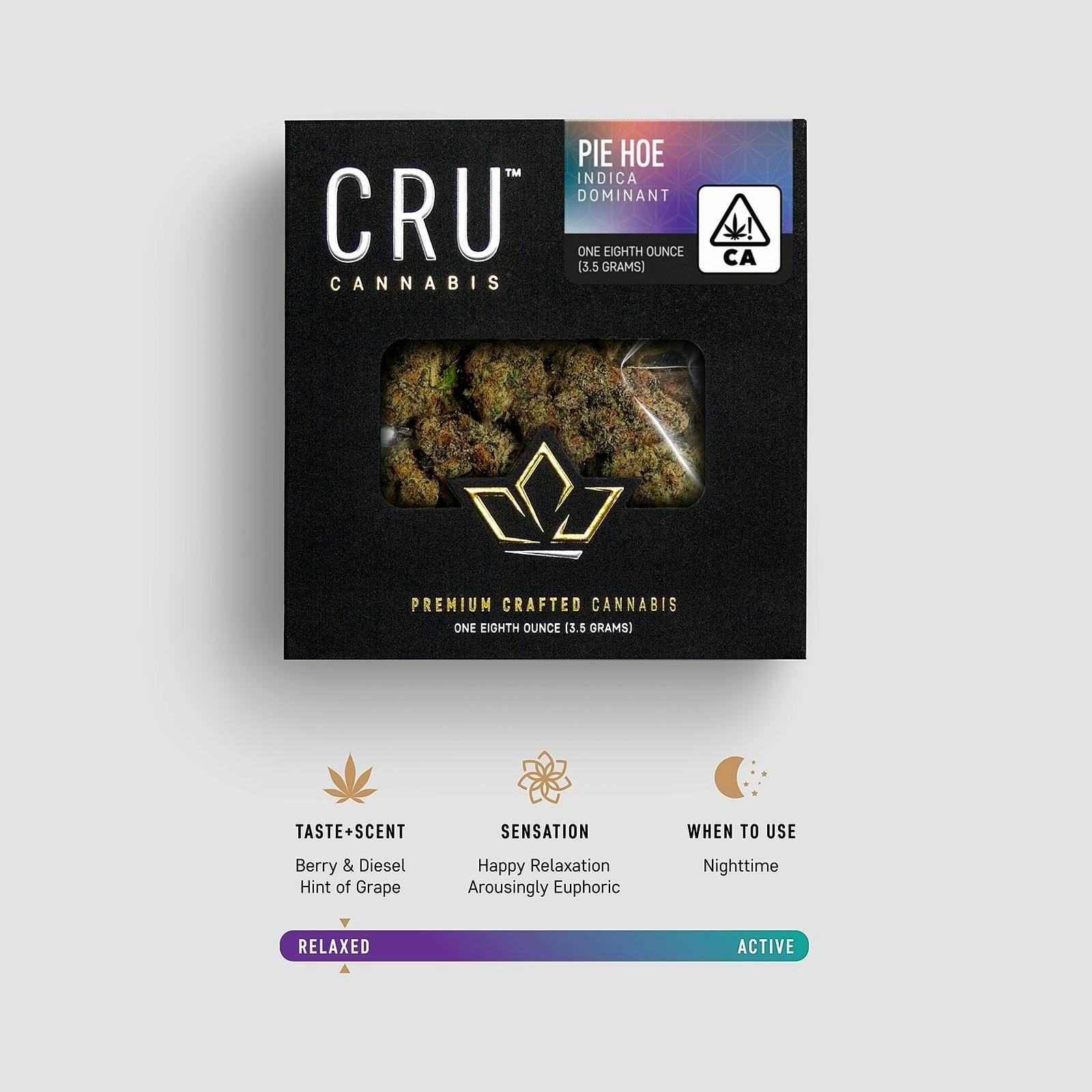 CRU Cannabis Pie Hoe 3.5G Indica Flower Leafly