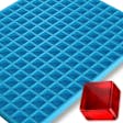 Product image for Square Silicone Mold, 5mL, 192 Cavity, Half Sheet, Blue