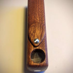 Photo of SAPELE MAHOGANY Wooden Travel Pipe - Handmade Tobacco Smoking Pipe