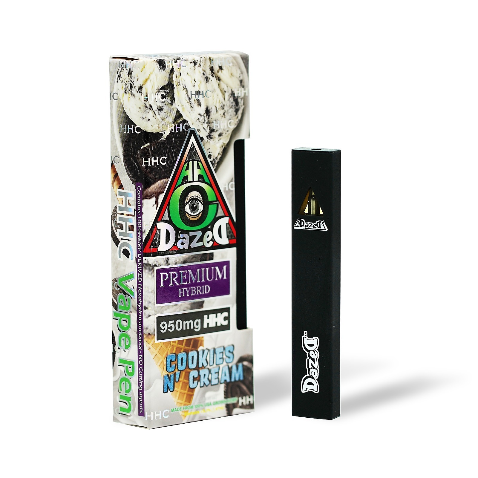 DazeD8: Cookies N' Cream HHC Disposable Vape — 1 Gram | Leafly