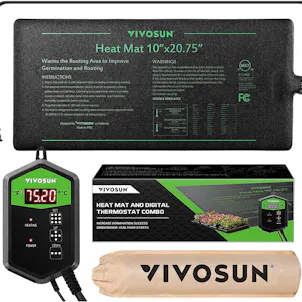 Photo of VIVOSUN 10"x20.75" Seedling Heat Mat and Digital Thermostat Combo Set MET Standard