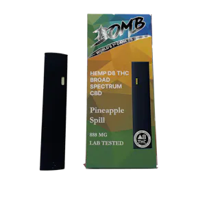 Photo of BOMB Pineapple Spill Live Resin Hemp D-8-THC Disposable Vaporizer