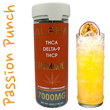Photo of 7000mg Delta 9 THC THCA THCP Giant Edibles Gummies Passion Punch Live Resin Vegan