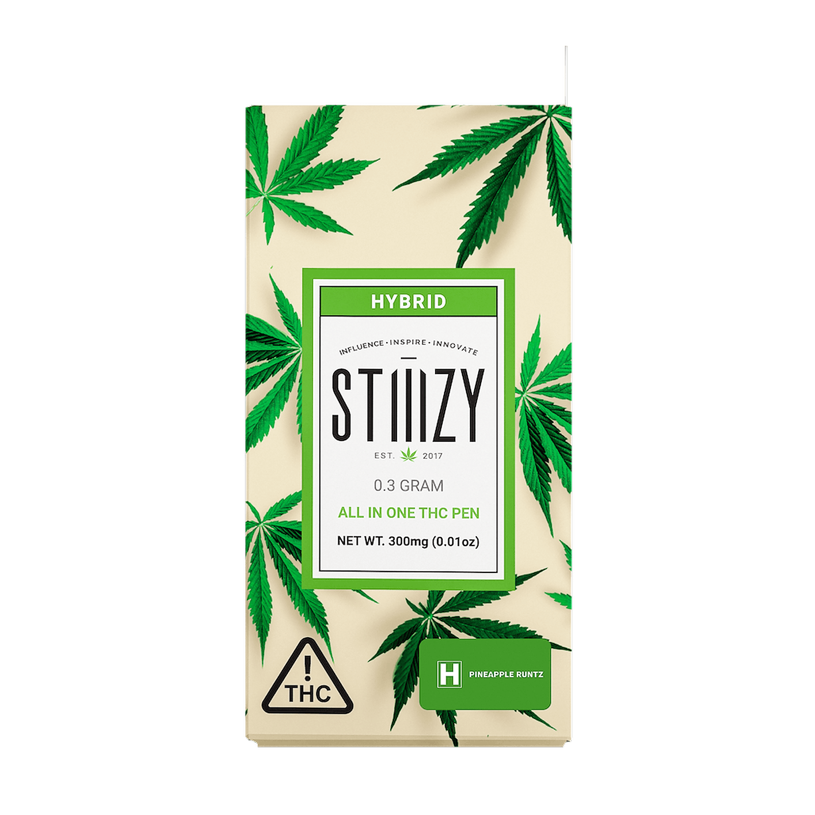 STIIIZY PINEAPPLE RUNTZ ALLINONE .3G THC PEN Leafly