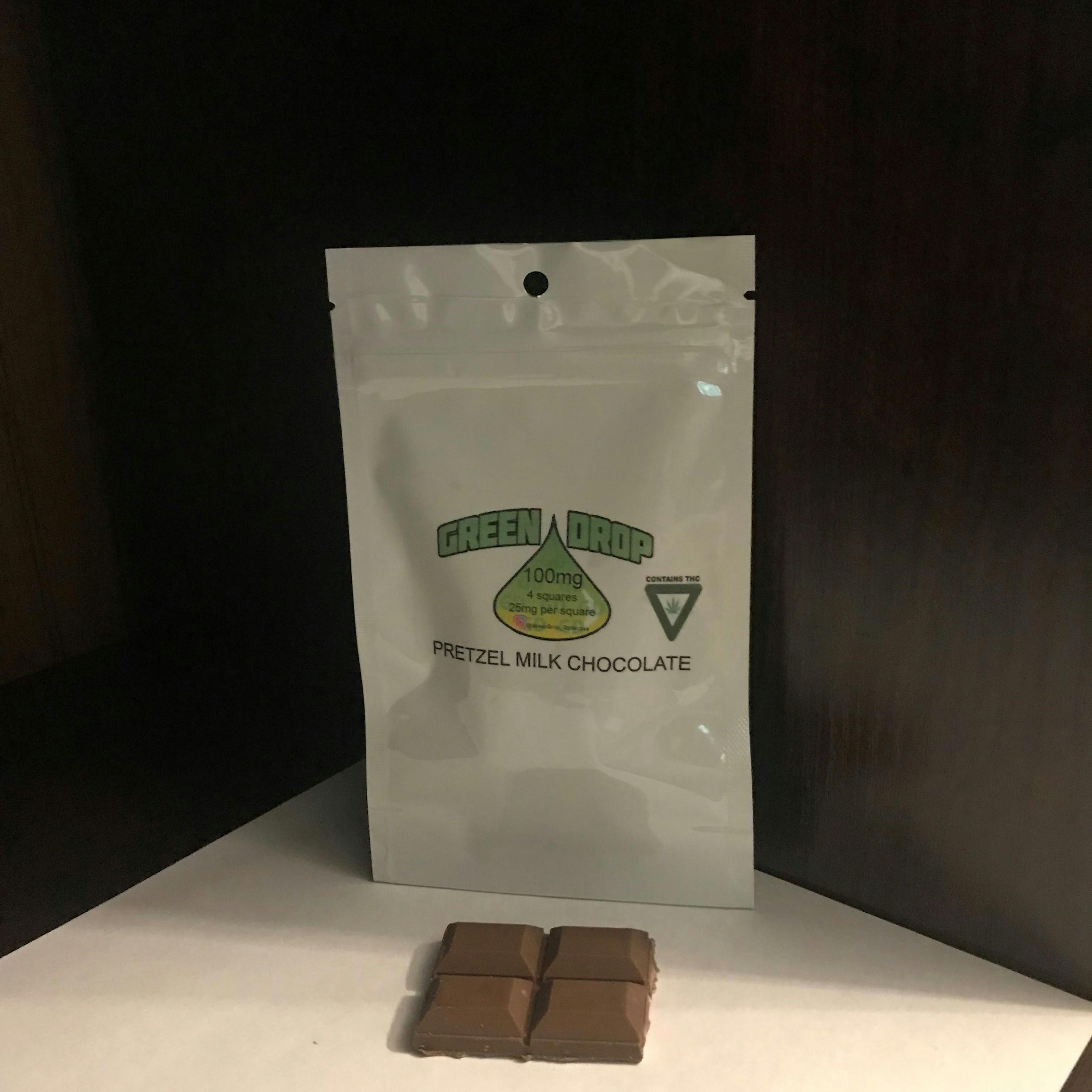 Green Drop Edibles Pretzel Milk Chocolate 200mg Leafly