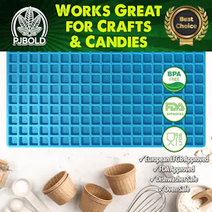 Photo of Square Silicone Mold, Massachusetts Maine, 3.5mL, 266 Cavity, Half Sheet, Blue