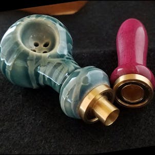 Photo of Hybrid Pipe w/Ceramic and Purpleheart Wood (5 in, 12.5 cm)