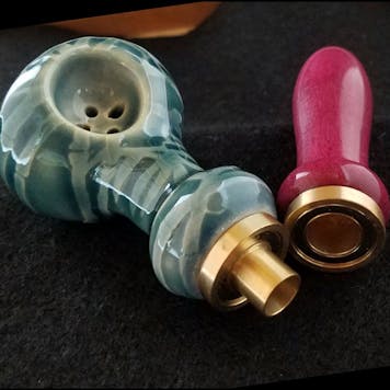 Photo of Hybrid Pipe w/Ceramic and Purpleheart Wood (5 in, 12.5 cm)